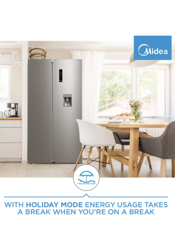 Midea 513L Inverter Side by Side Freezer Fridge Stainless Steel A+ - Image 12