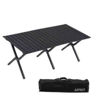 Arfast - 120 x 60cm Portable Folding Camping Table with X-shaped Leg