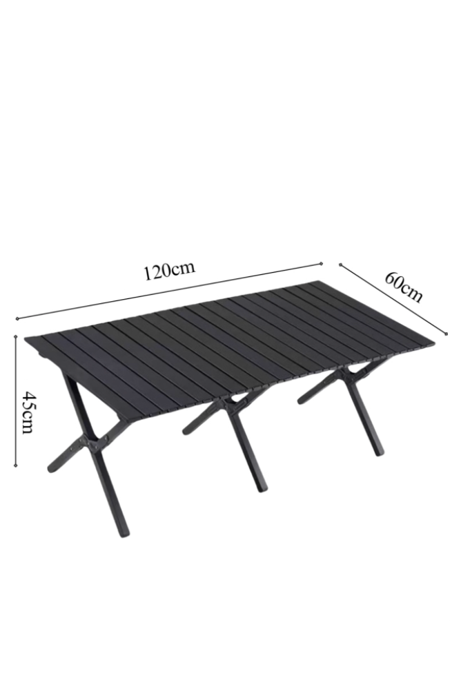 Arfast - 120 x 60cm Portable Folding Camping Table with X-shaped Leg - Image 2