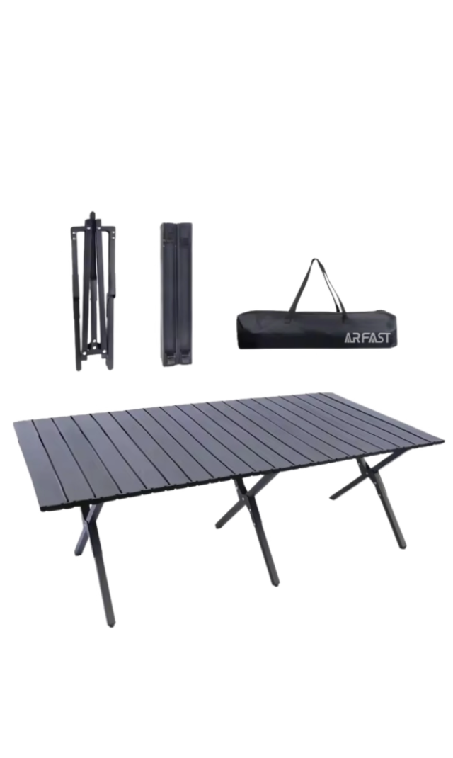 Arfast - 120 x 60cm Portable Folding Camping Table with X-shaped Leg - Image 6
