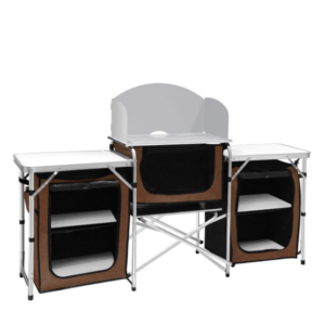 Foldable Aluminum Campground Camping Kitchen Double Table