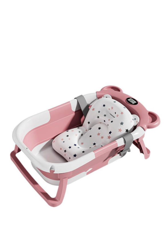 Portable Collapsible Baby & Infant Bath Tub Cushion & Temperature Sensor - Image 8