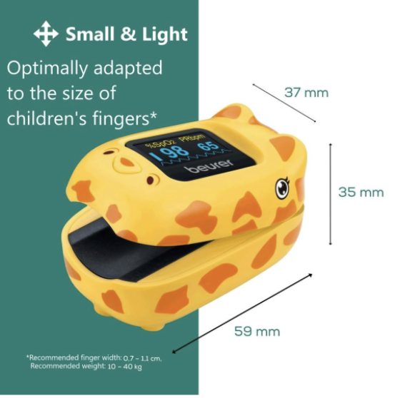 Beurer Pulse Oximeter for Children: Measures SpO2 & Heart Rate PO 13 KIDS - Image 8