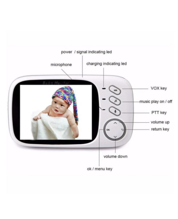 Wireless Video Baby Monitor with 3.2" LCD & Handmade Keyring - Image 3