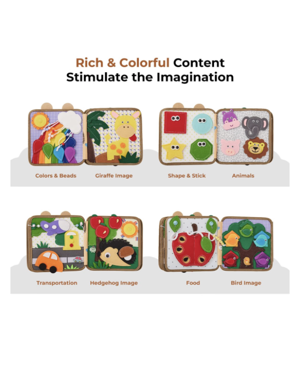Chenshia Montessori Educationa Busy Book Toddler Sensory Activity Book - Image 4