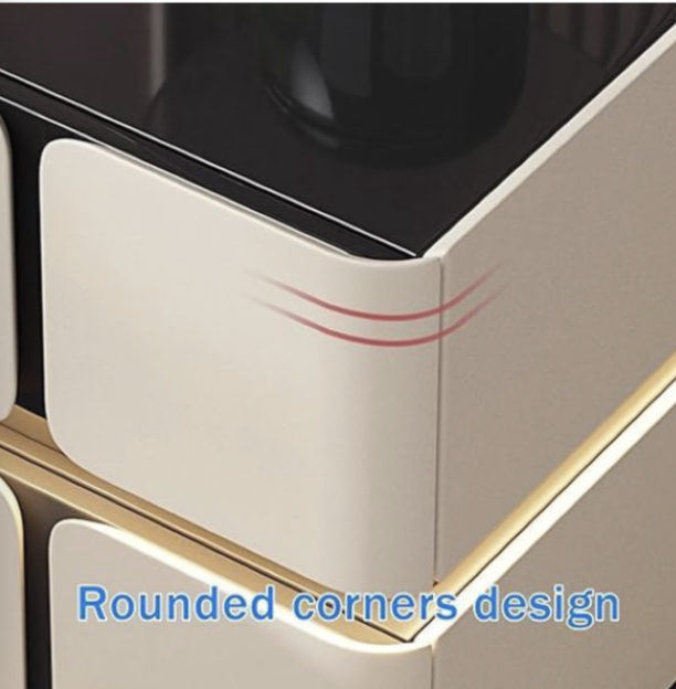 Ziyane LumiStack Twin Set- Smart Pedestals, Wireless Charging & LED Accents - Black - Image 7