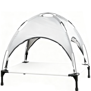 Elevated Pet Bed Cooling Pet Bed Dog Camping Bed - Large Size - White