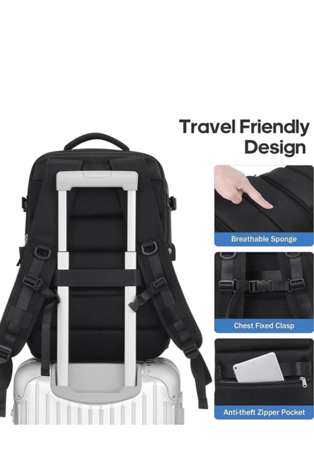 Carry on Backpack Travel Backpack Airline Approved Backpack Expandable Bag - Image 5