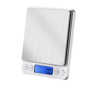 Digital Portable Kitchen Scale Up to 2 kg Accuracy 0.1g - Silver