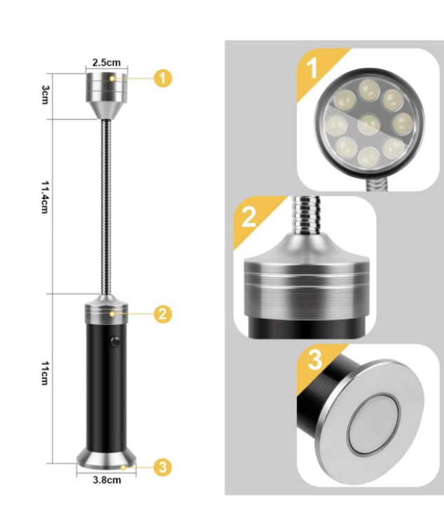 2pc LED Braai Lights LED Grill BBQ Light Grill BBQ Magnetic Base Lamp - Image 4