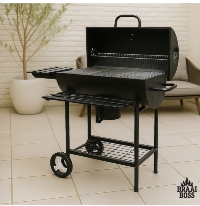 Outdoor Buddy - BraaiBoss - 70cm Charcoal Barrel Braai - Protectice Cover - Image 3