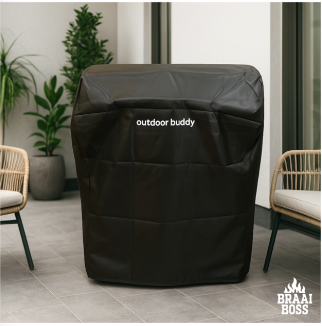 Outdoor Buddy - BraaiBoss - 70cm Charcoal Barrel Braai - Protectice Cover - Image 5