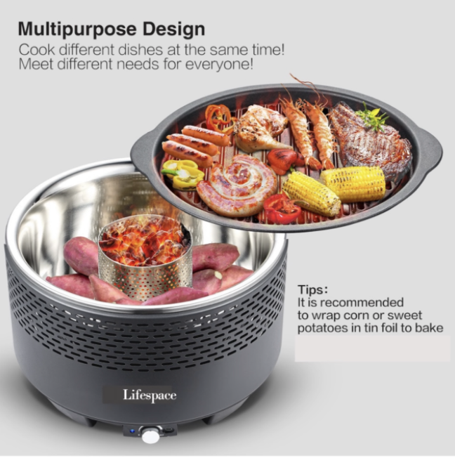 Lifespace Portable Charcoal Braai with Dome Lid & Carry Bag - Image 3
