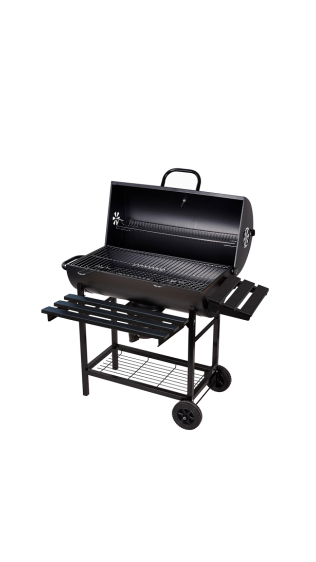 BraaiBoss 70cm Premium Charcoal Barrel Braai with Storage Shelves