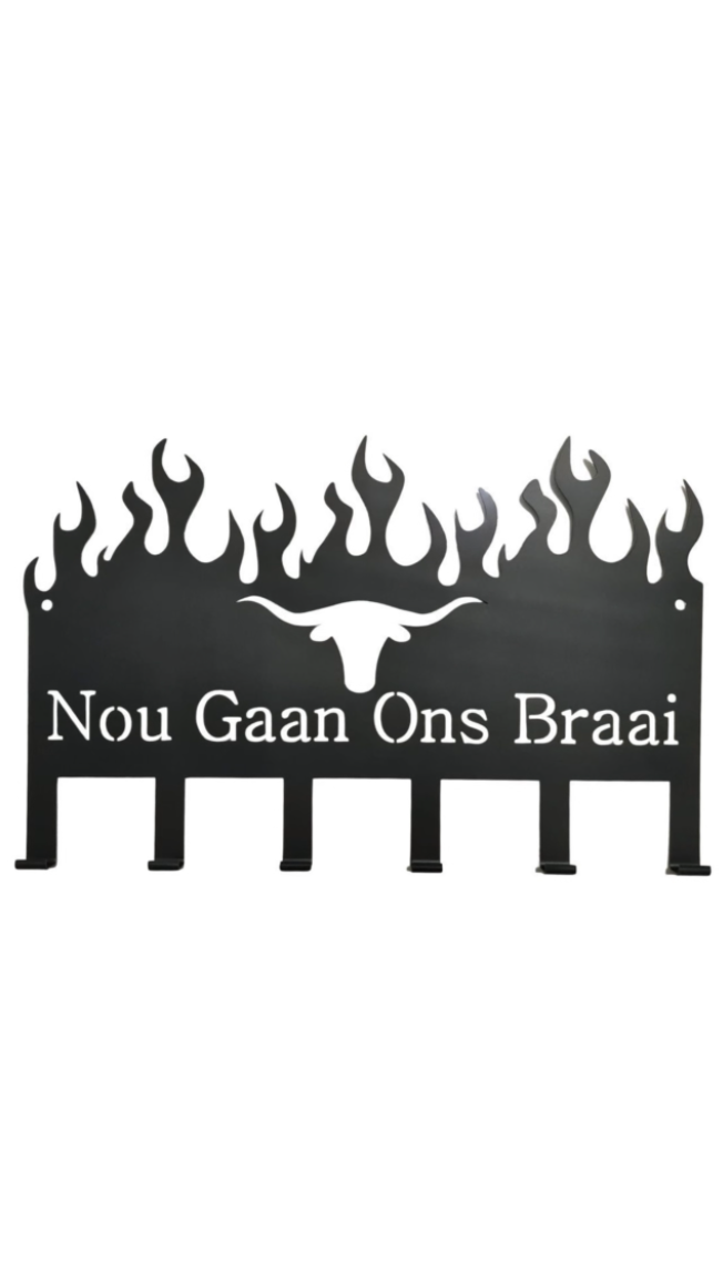 Lifespace "Nou Gaan Ons Braai" Braai 5 Hook Utility Rack