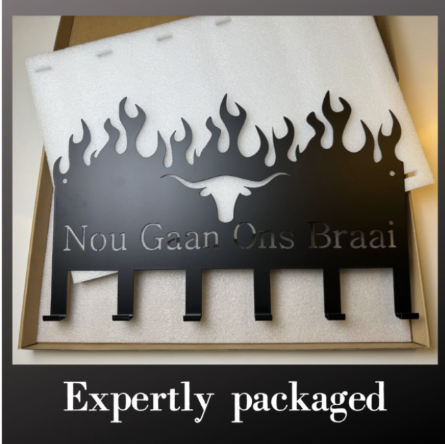 Lifespace "Nou Gaan Ons Braai" Braai 5 Hook Utility Rack - Image 4