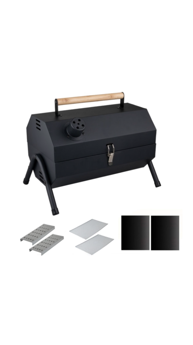 Mix Box Portable Double Sided Charcoal Grill Roast Oven with Handle