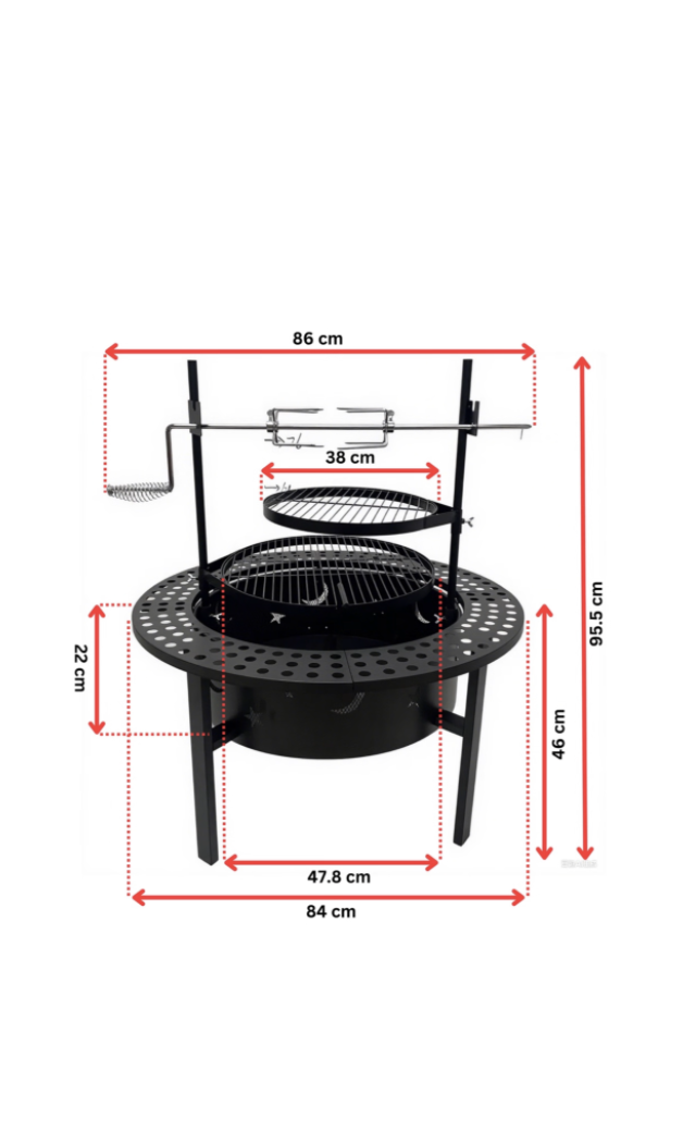 Outdoor Buddy - Mega MultiFunctional Wood burning Fire Pit & Grill - Image 5