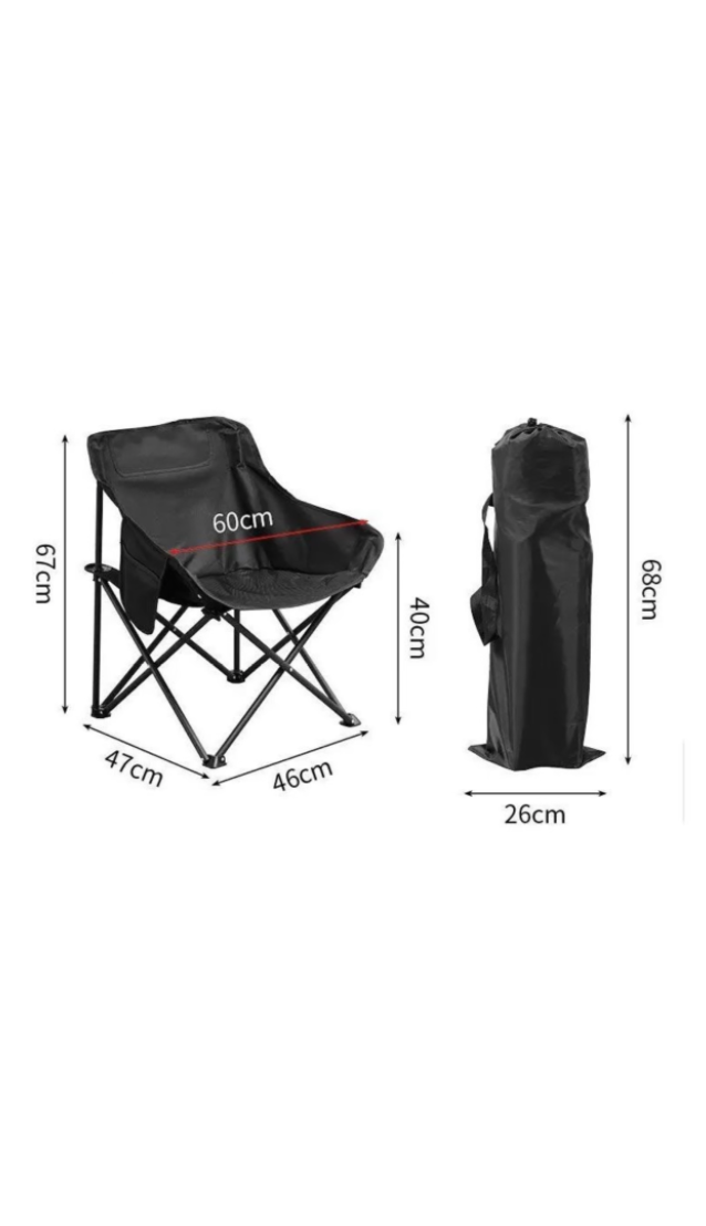 Folding Outdoor and Camping Chair with Carrier Bag HS-56 - Image 4