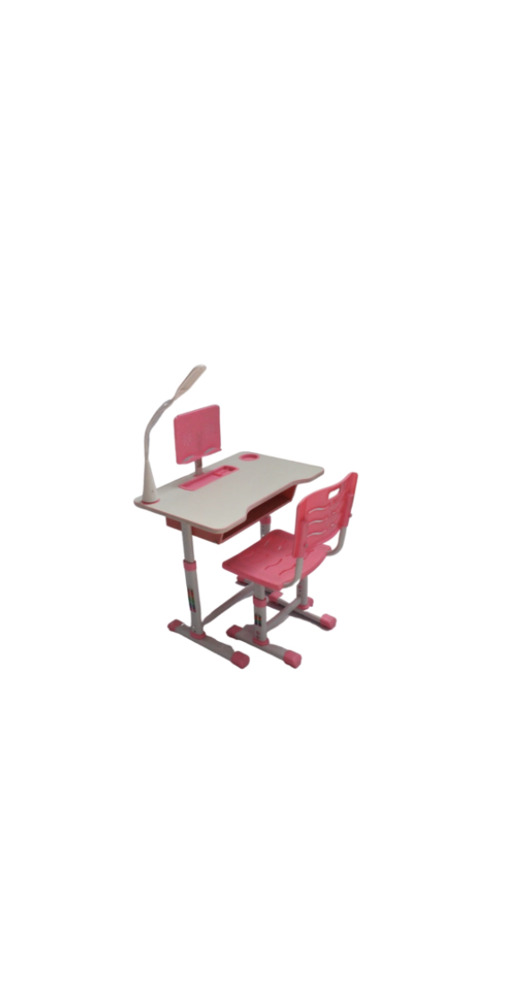 Kids Adjustable Desk And Chair With LED Light