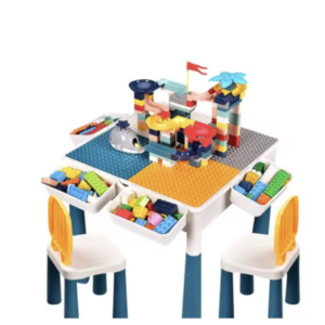 Kids-Up 350 Piece MultiFunctional Game Building Block Kids Table +2 Chairs