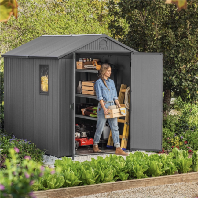 Keter Darwin 6x8ft Shed - Grey - Image 2
