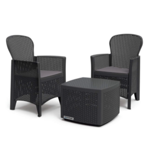 ECONOFURN Progarden Tree 3 Piece Rattan Patio / Balcony Set