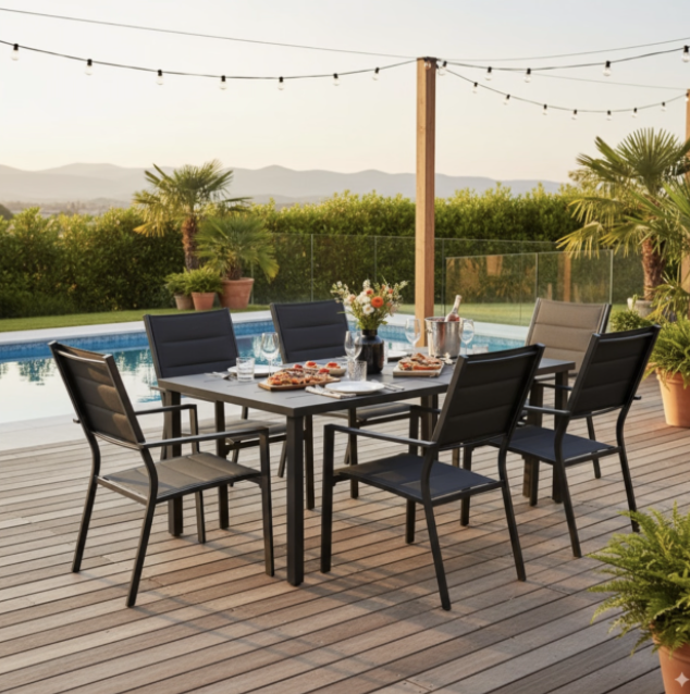 George & Mason- Alba 7 Piece Patio Dining Set - Image 2
