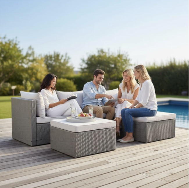 Shayd - Milan 3 Piece Outdoor Rattan Patio Set - Image 3