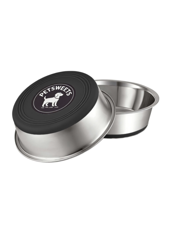 2 Pack 1800ml Stainless Steel Metal Dog Bowls