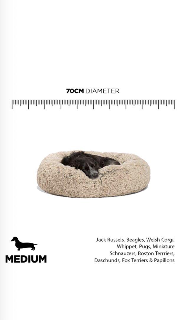 Medium 70cm IREMIA Dog Bed 4.0 - Long-Fur/Flokati - Washable Zip Cover - Image 3