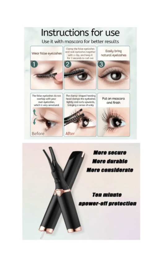 USB Eyelash Curler and Eyelash Serum Combo - Image 3