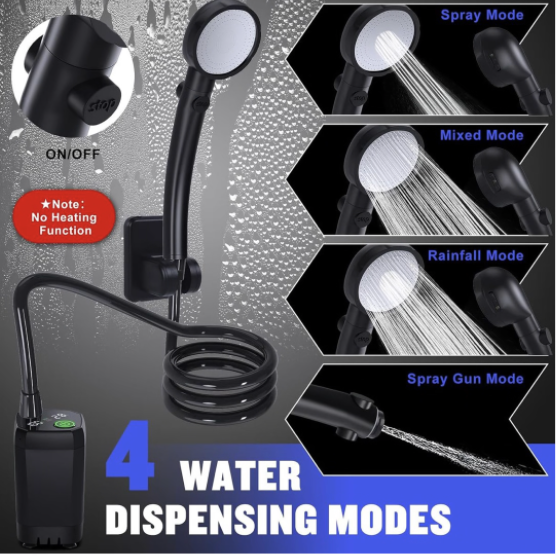 Portable Shower for Camping, Camping Shower with Intelligent LED Display - Image 5