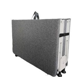 Folding Bed with 2CM Thick Mattress, 80cm Wide, Sturdy Metal Frame & 4 Wheels