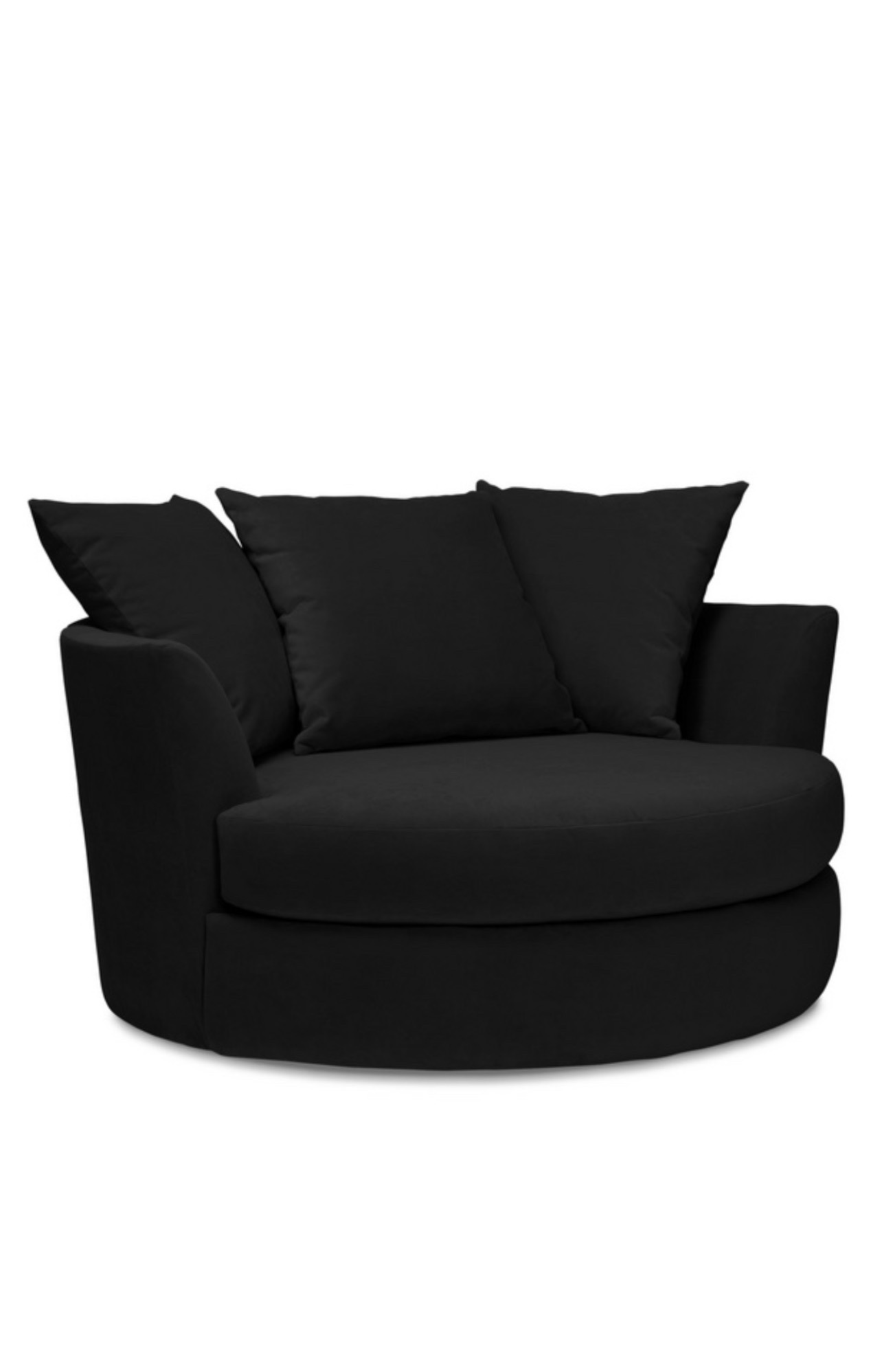 Fiona Velvet Barrel Lounger Accent Chair