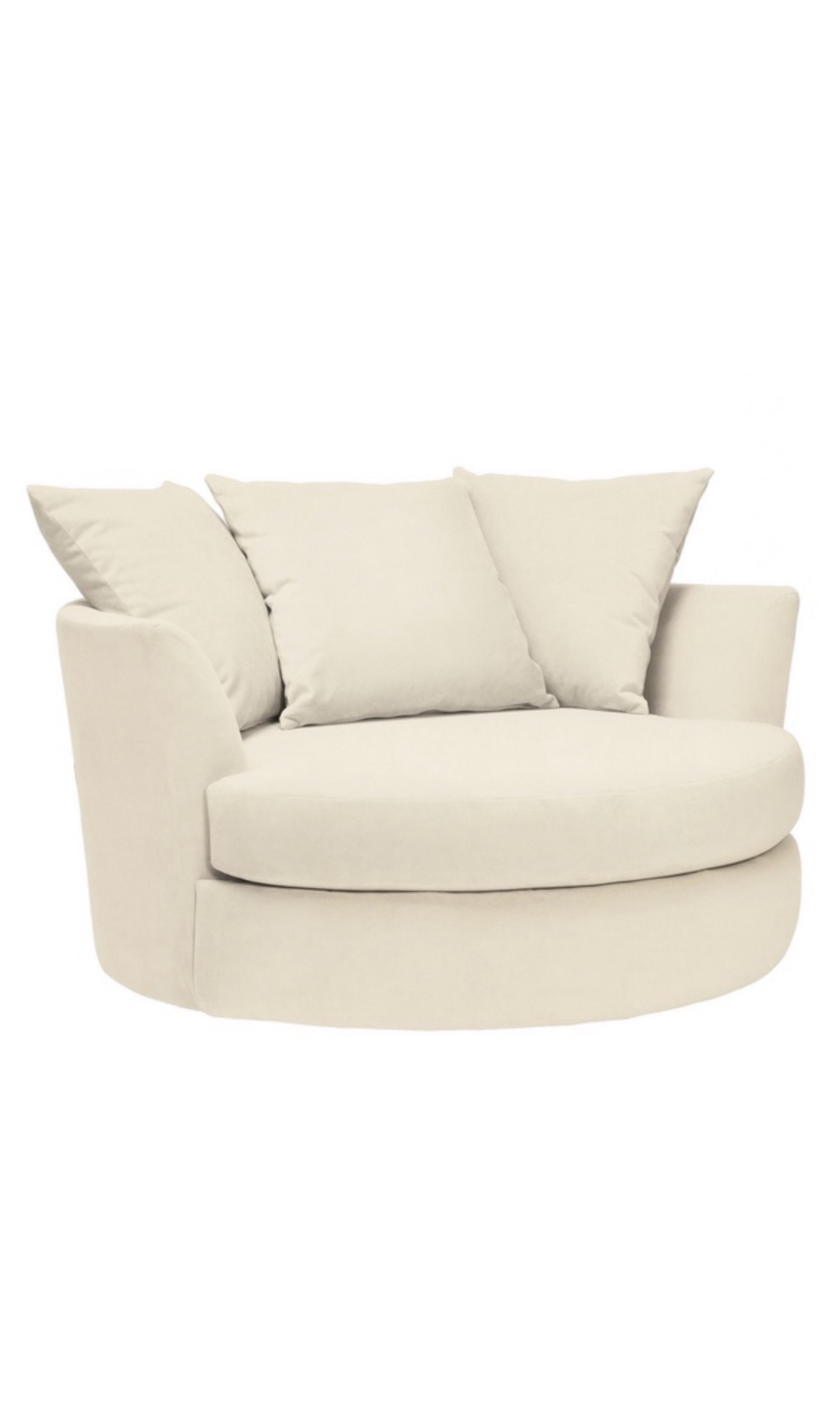 Fiona Velvet Barrel Lounger Accent Chair - Image 3