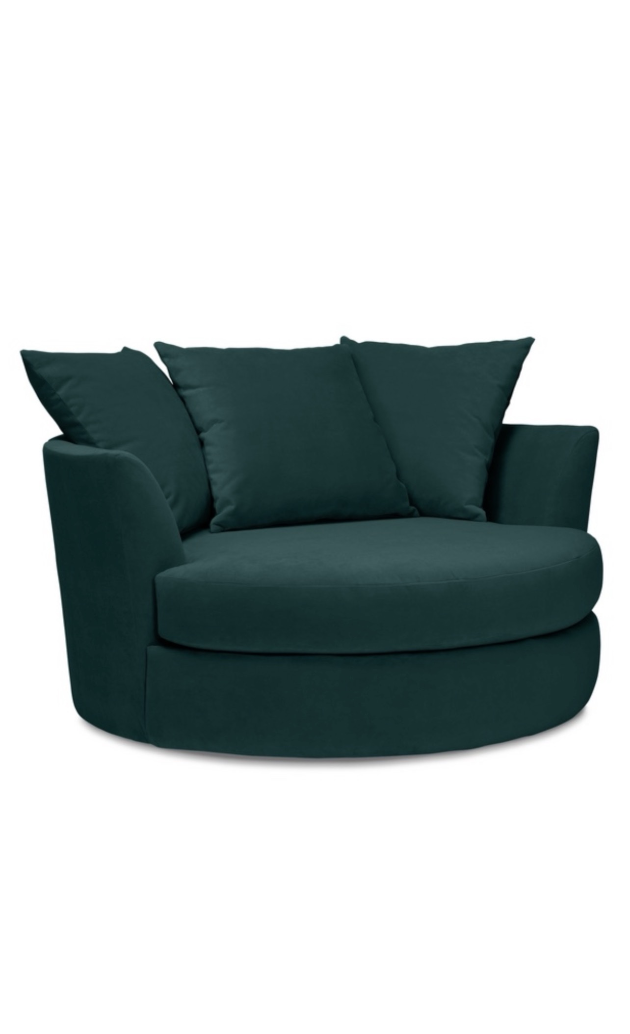 Fiona Velvet Barrel Lounger Accent Chair - Image 4