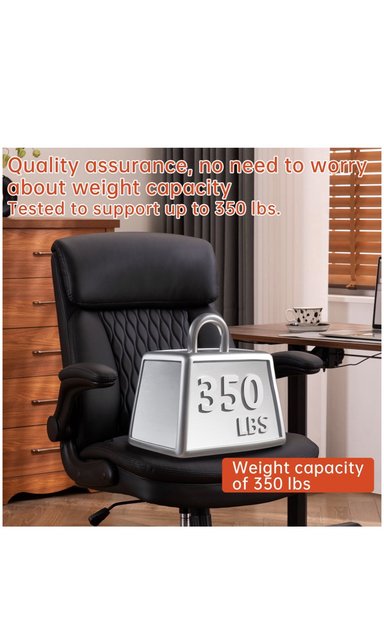 High-End Faux Leather Executive Office Chair - Image 2