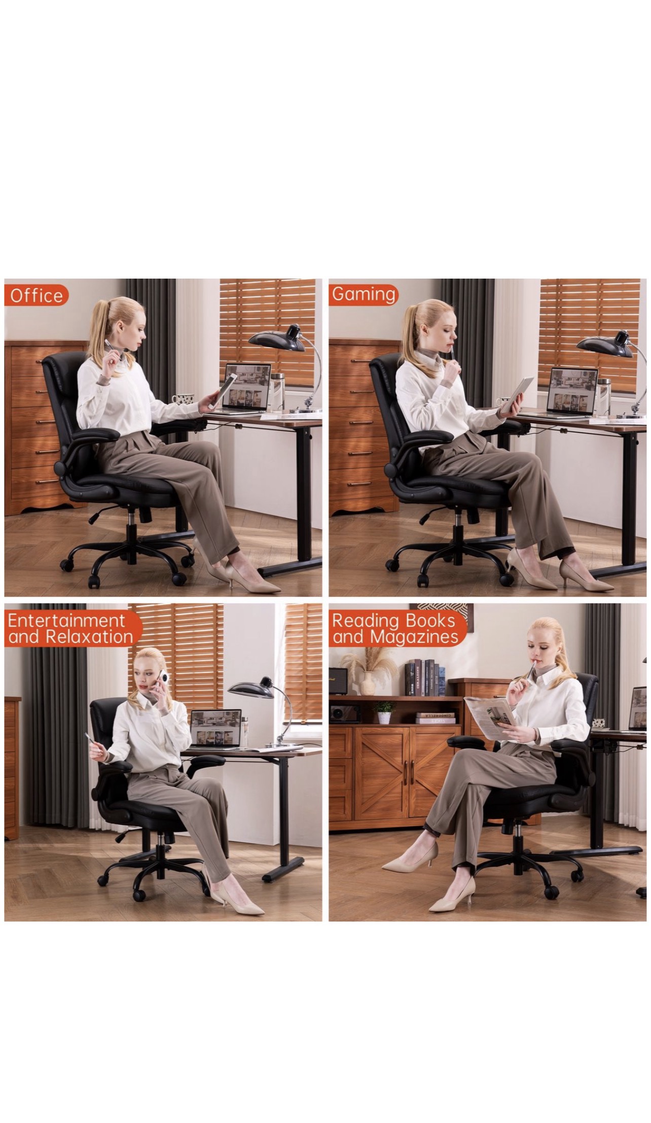 High-End Faux Leather Executive Office Chair - Image 6