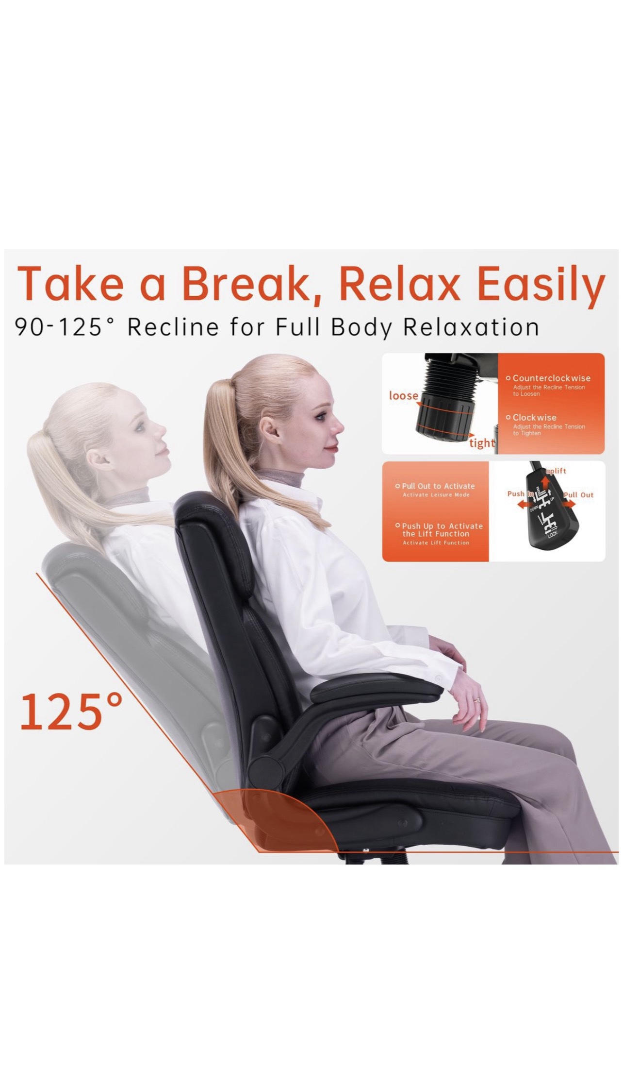 High-End Faux Leather Executive Office Chair - Image 7