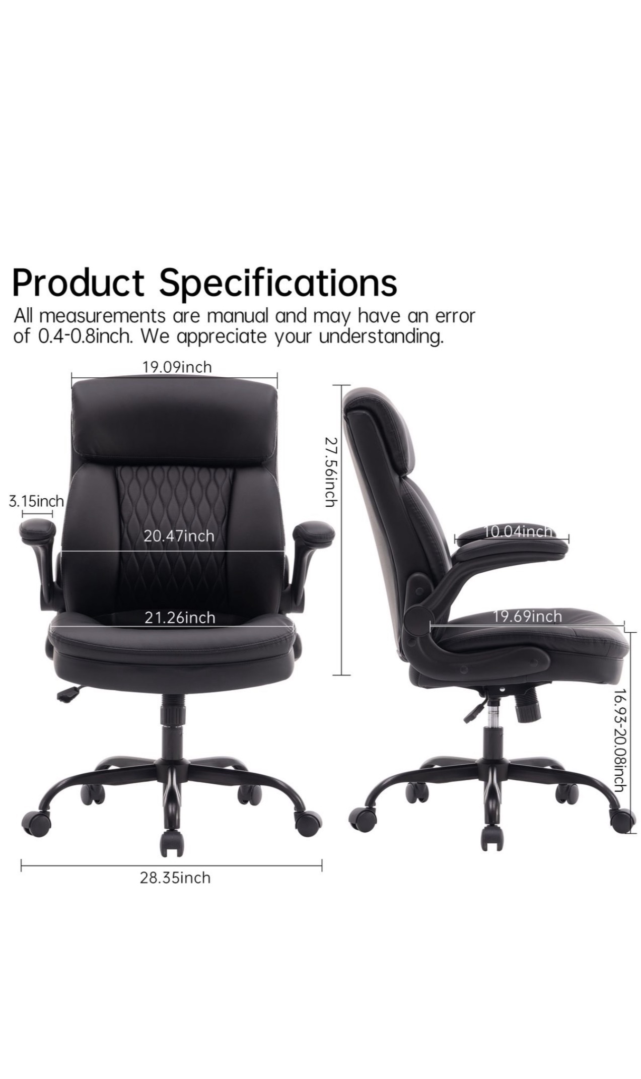 High-End Faux Leather Executive Office Chair - Image 11