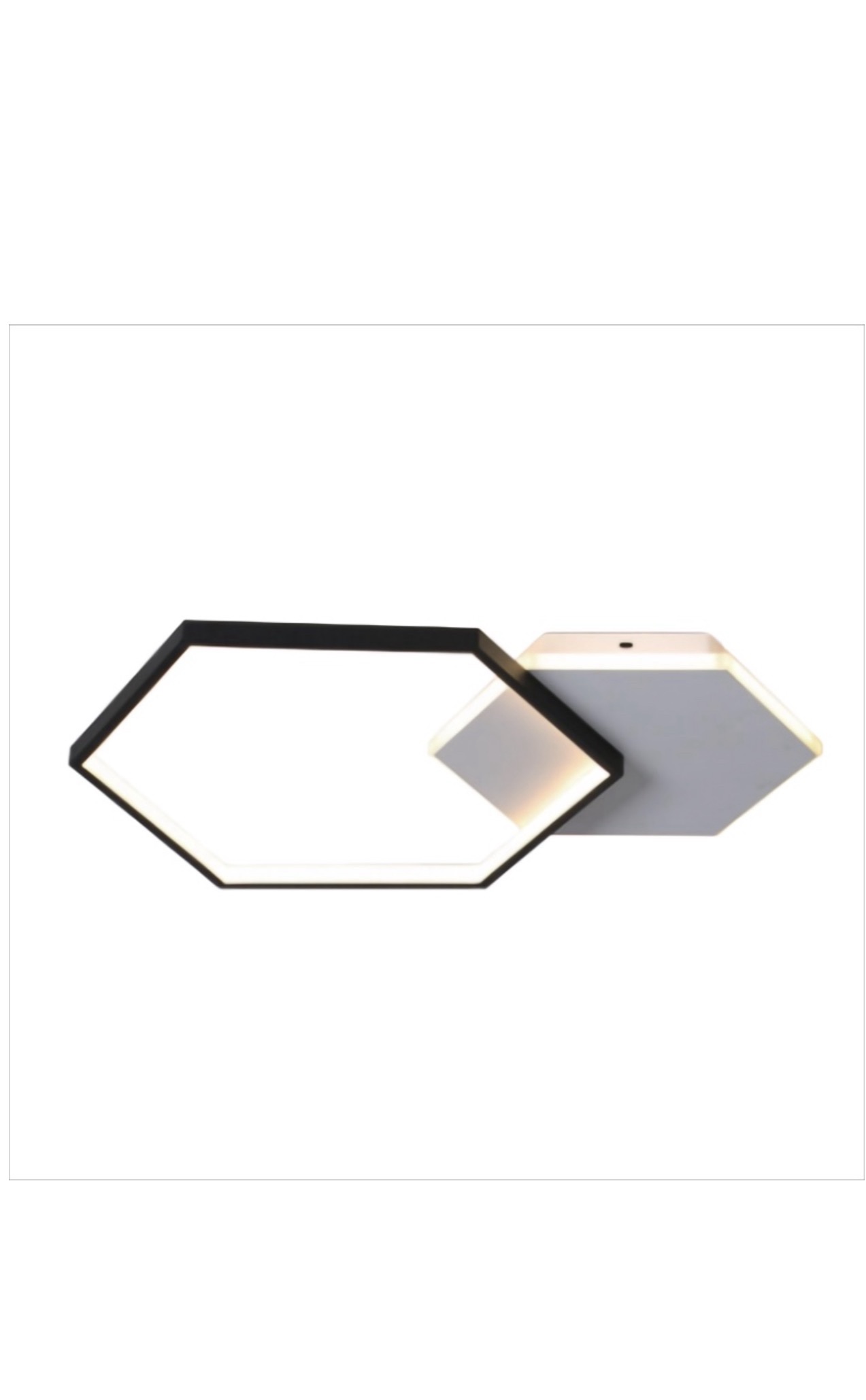 Modern Hexagon LED Ceiling Light 46W Sand Black & White Flush Mount