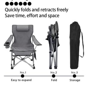 Foldable Reclining Camping Chair with Footrest
