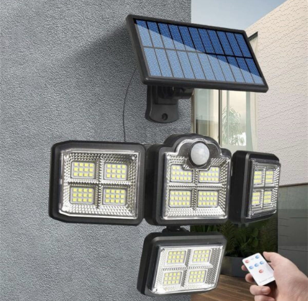 4 Head Outdoor Solar Light With Motion Sensor - Image 3