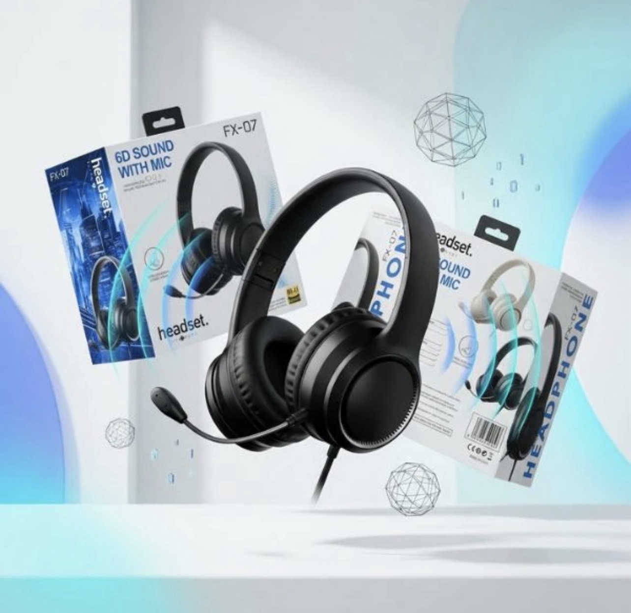Wired Over-Ear Headset With Noise Cancelling Microphone - Image 4